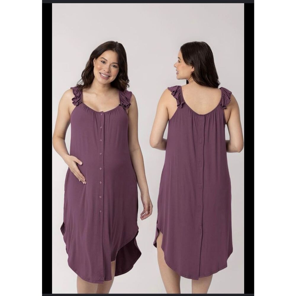 Kindred Bravely Ruffle Strap Labor and Delivery Gown | 3 In 1 Labor Delivery Nur